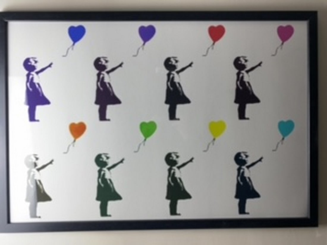 Banksy, In the manner of”, COA. Walled Off Hotel, Original, Limited Edition. Signed. Numbered. - 5