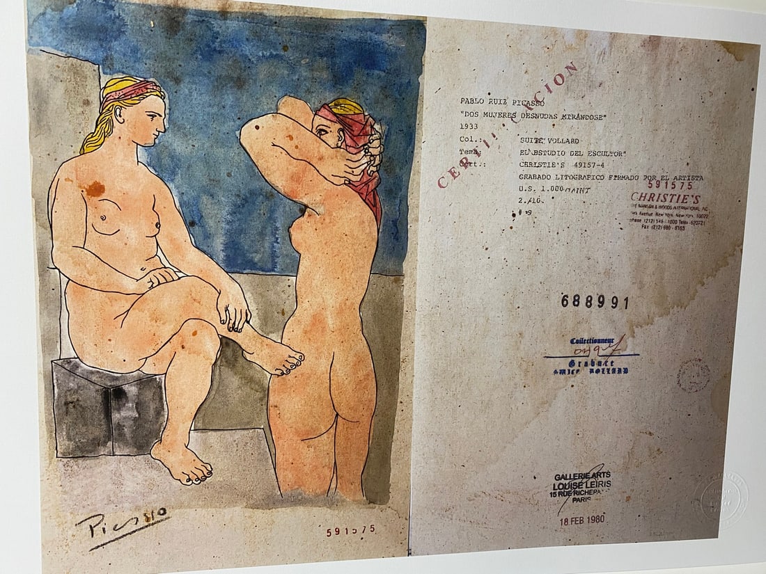 Picasso, ( After ) Vollard Suite Set, 1933, Numbered -2-10- Signed In Print - 2