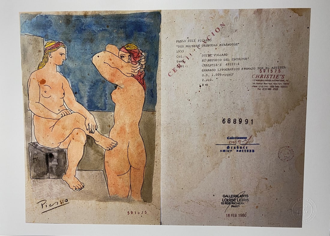 Picasso, ( After ) Vollard Suite Set, 1933, Numbered -2-10- Signed In Print - 6