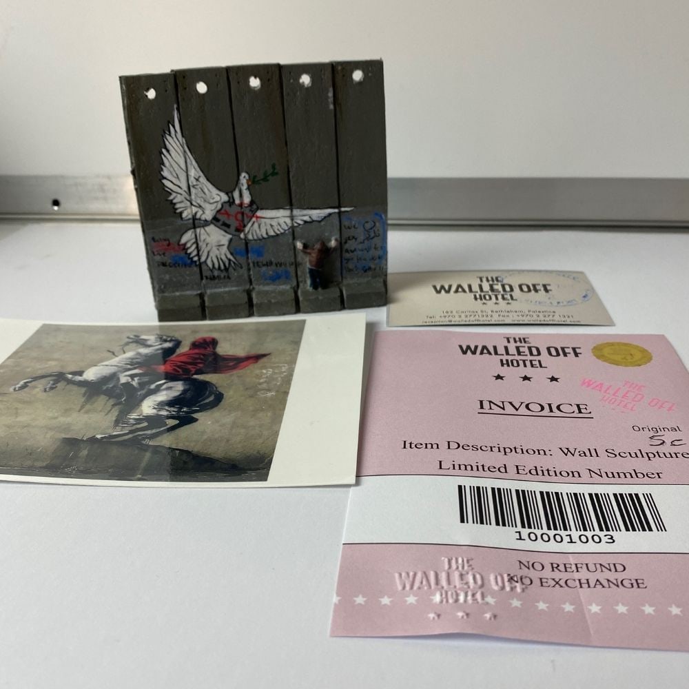 The Walled Off Hotel- Banksy, Wall Section, Original, Limited Edition, - 2