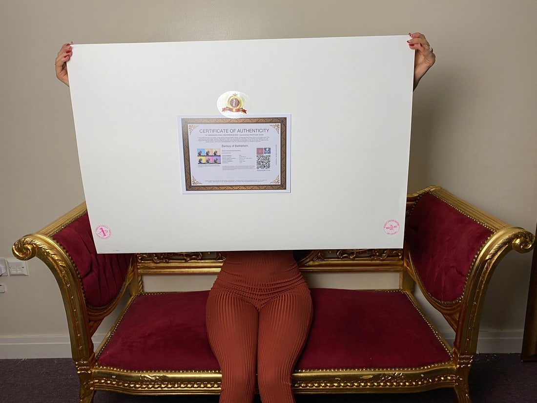 Banksy, In the manner of”, Walled Off Hotel, COA, Original, Limited Edition. Signed. Numbered - 6