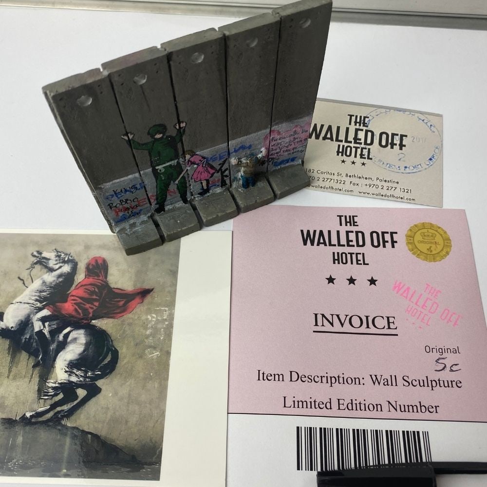 The Walled Off Hotel- Banksy, Wall Section, Original, Limited Edition, - 2