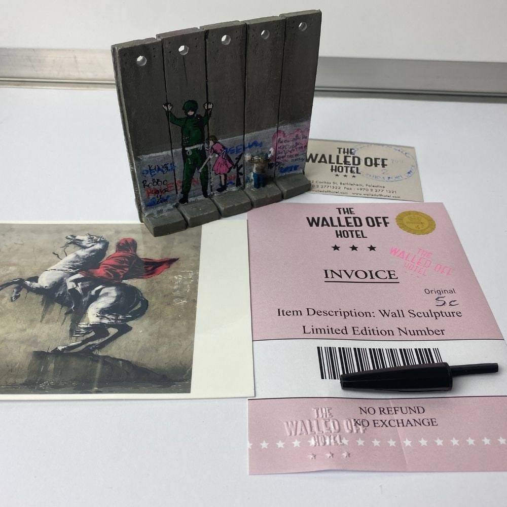 The Walled Off Hotel- Banksy, Wall Section, Original, Limited Edition, - 6