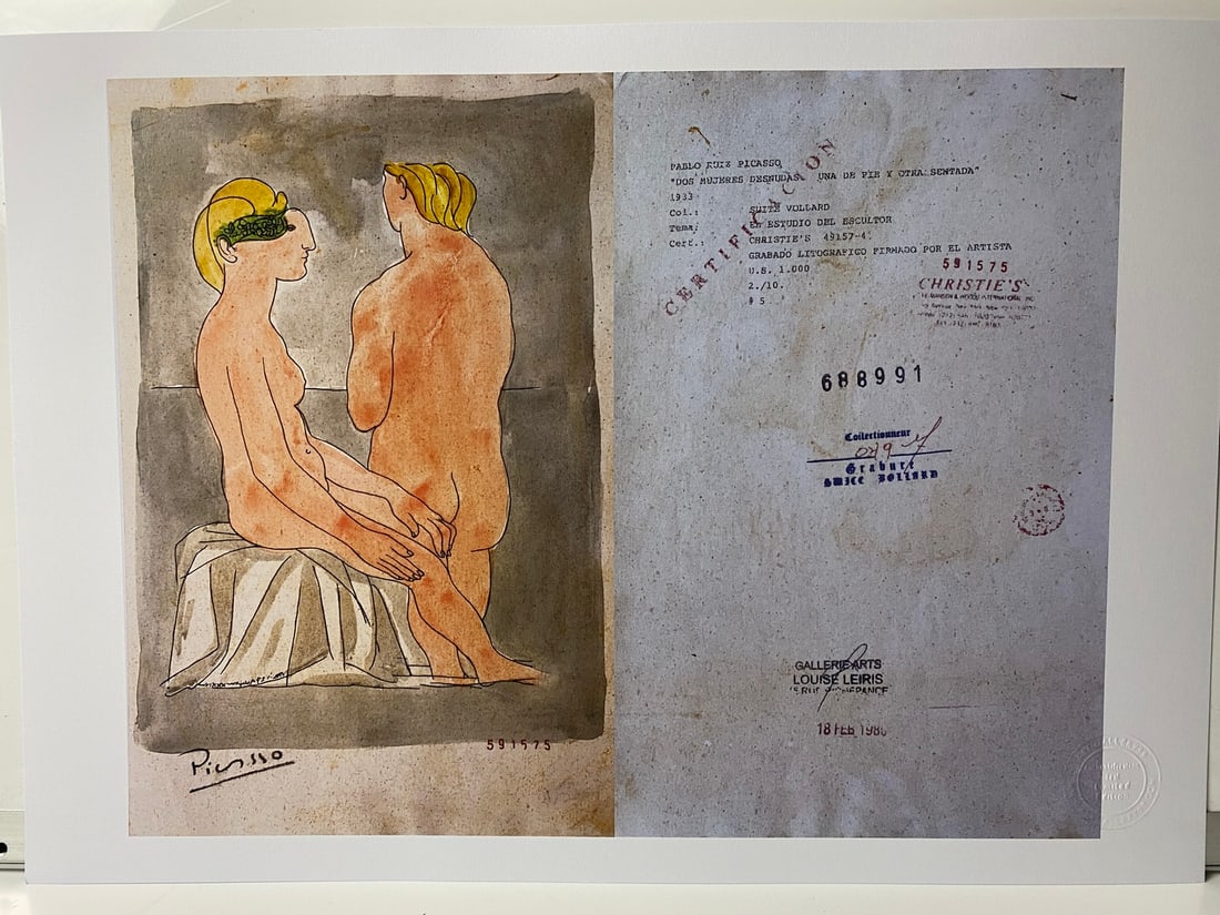 Picasso, ( After ) Vollard Suite Set, 1933, Numbered -2-10- Signed In Print (1 of 8)