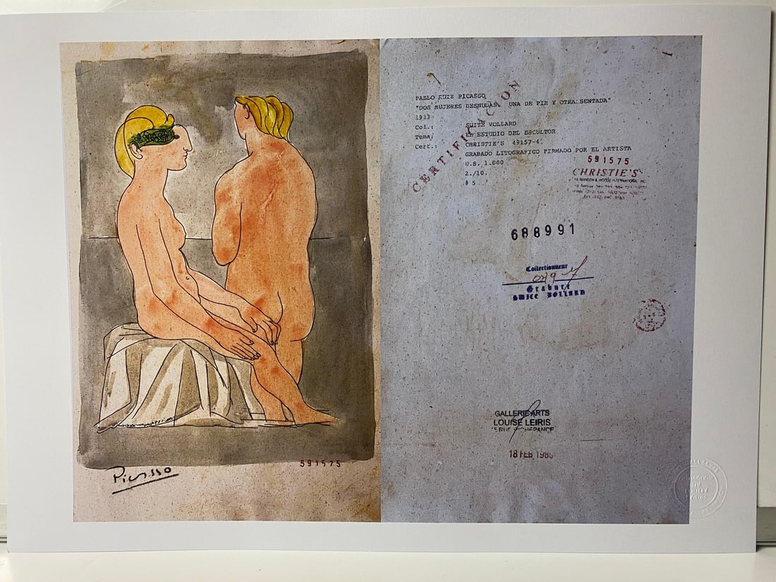 Picasso, ( After ) Vollard Suite Set, 1933, Numbered -2-10- Signed In Print - 2