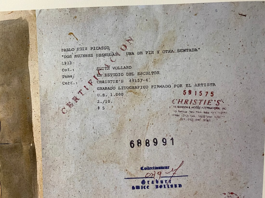 Picasso, ( After ) Vollard Suite Set, 1933, Numbered -2-10- Signed In Print - 3