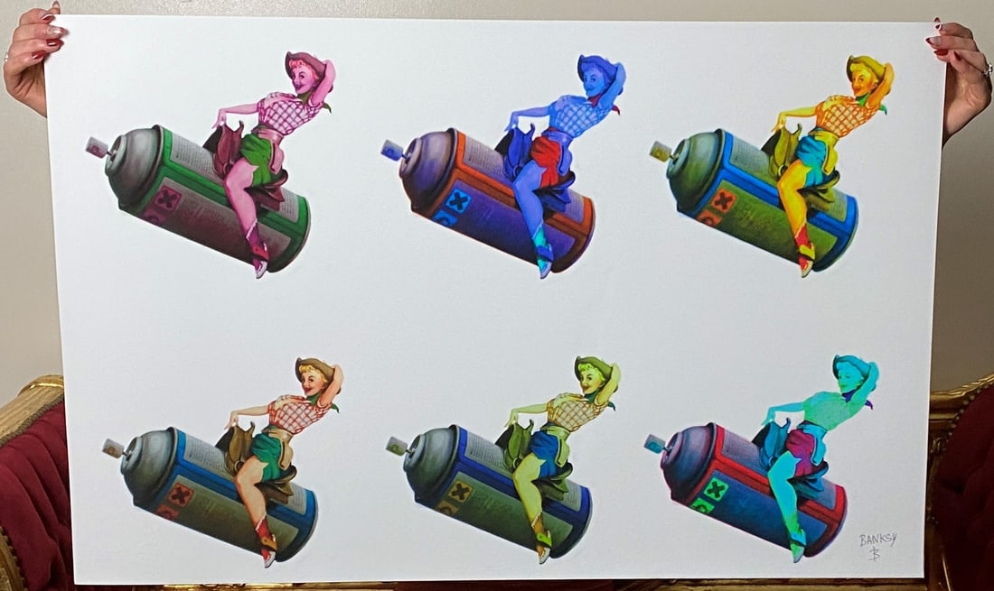 Banksy, In the manner of”, COA. Walled Off Hotel, Original, Limited Edition. Signed. Numbered. (1 of 9)