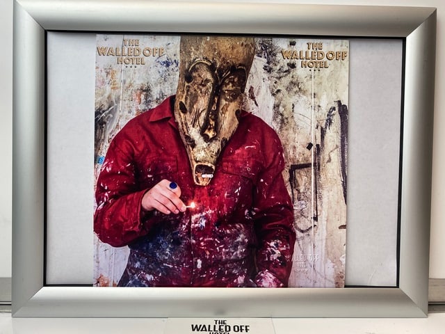 The Walled Off Hotel, Art Gallery, Limited Edition, Original Print.: 2022 Walled Off Hotel Artist Print on paper, Solid Finishing: Classic (250 gsm gloss) Limited Edition of 3000 Numbered and Stamped / seal Sizes- 21cm X 21cm The Walled Off Hotel Invoice Printed and