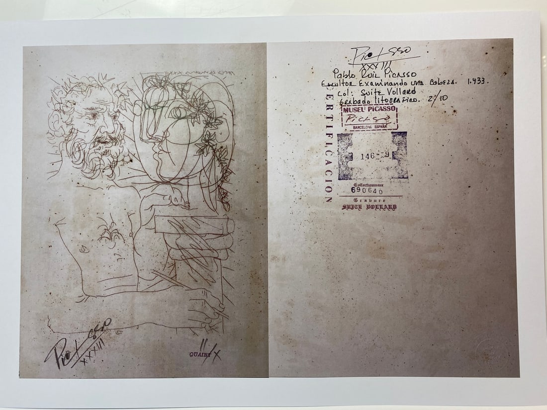 Pablo Picasso, Original Print, Limited Edition, Gallery Seal, Stamped, (1 of 8)