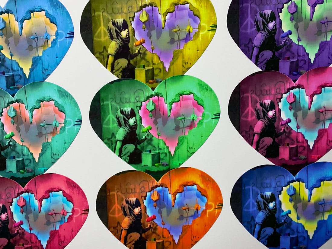 Banksy, In the manner of”, COA. Walled Off Hotel, Original, Limited Edition. Signed. Numbered. - 3