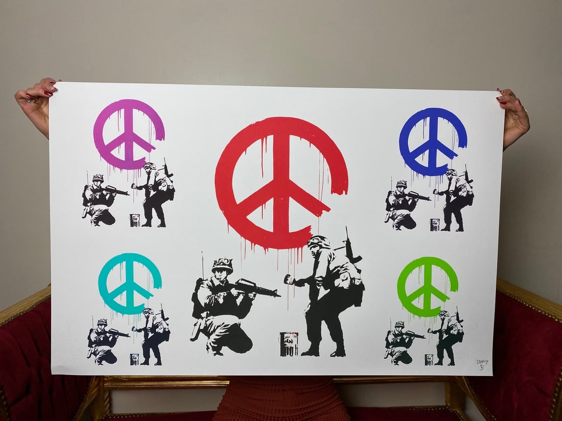 Banksy, In the manner of”, Walled Off Hotel, COA, Original, Limited Edition. Signed. Numbered - 2