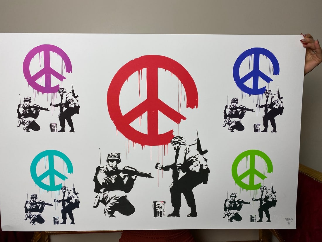 Banksy, In the manner of”, Walled Off Hotel, COA, Original, Limited Edition. Signed. Numbered - 3