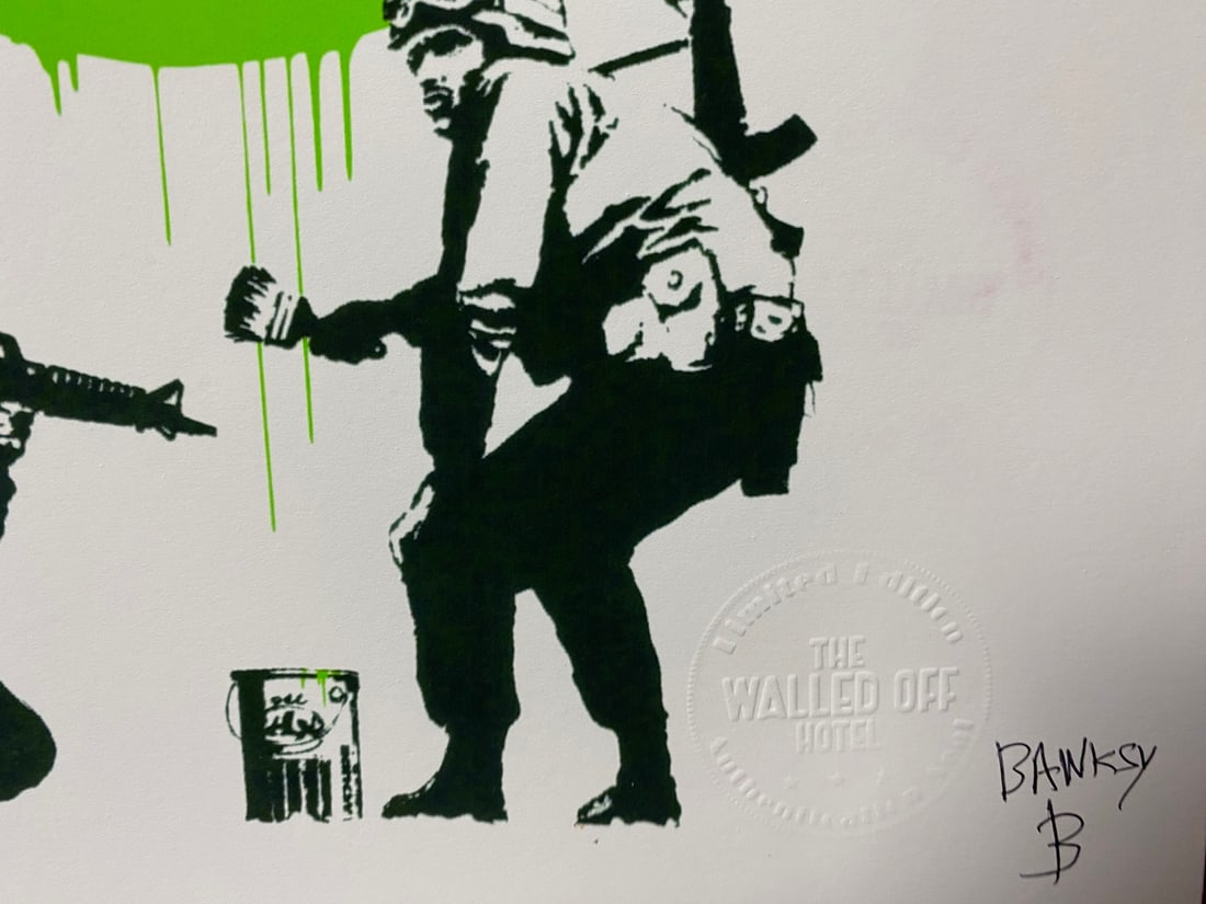 Banksy, In the manner of”, Walled Off Hotel, COA, Original, Limited Edition. Signed. Numbered - 4