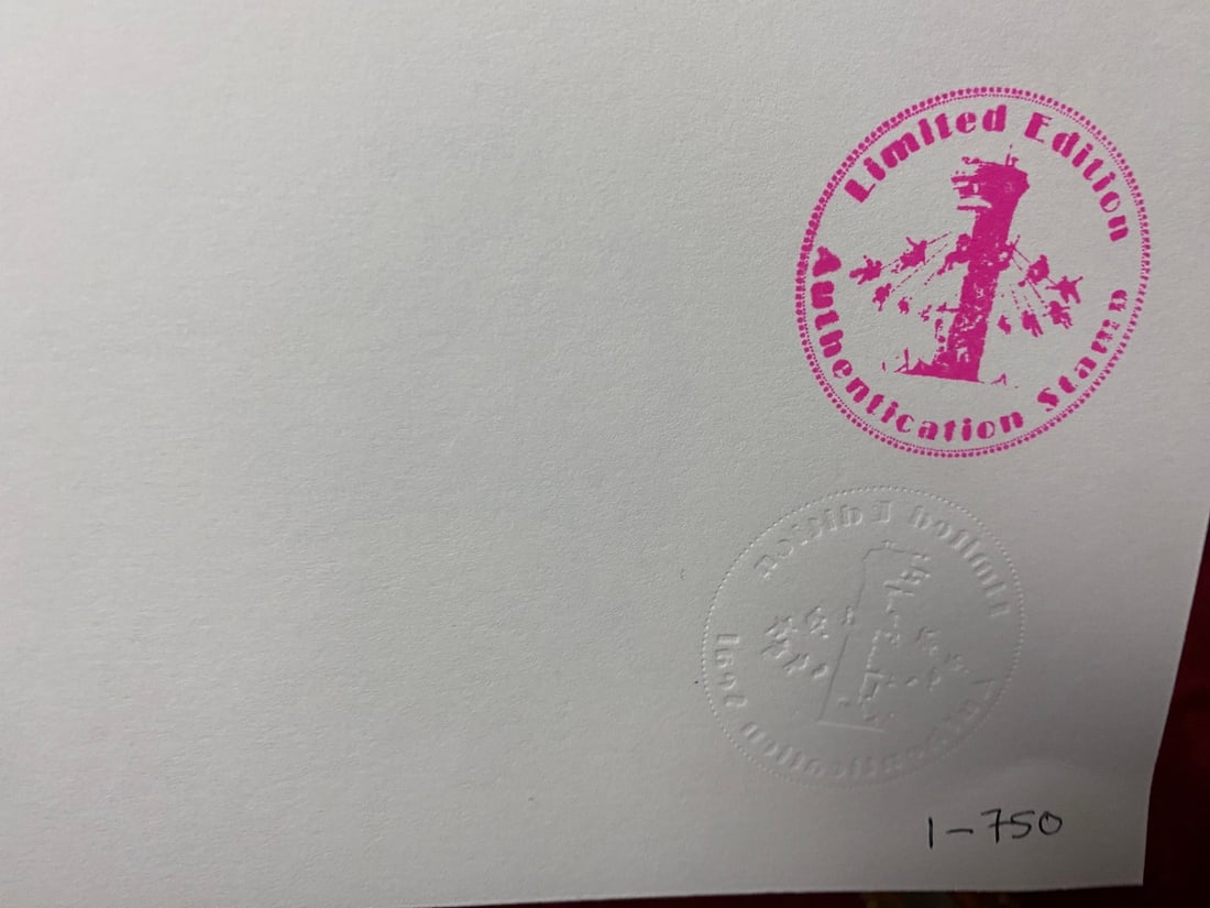 Banksy, In the manner of”, Walled Off Hotel, COA, Original, Limited Edition. Signed. Numbered - 8