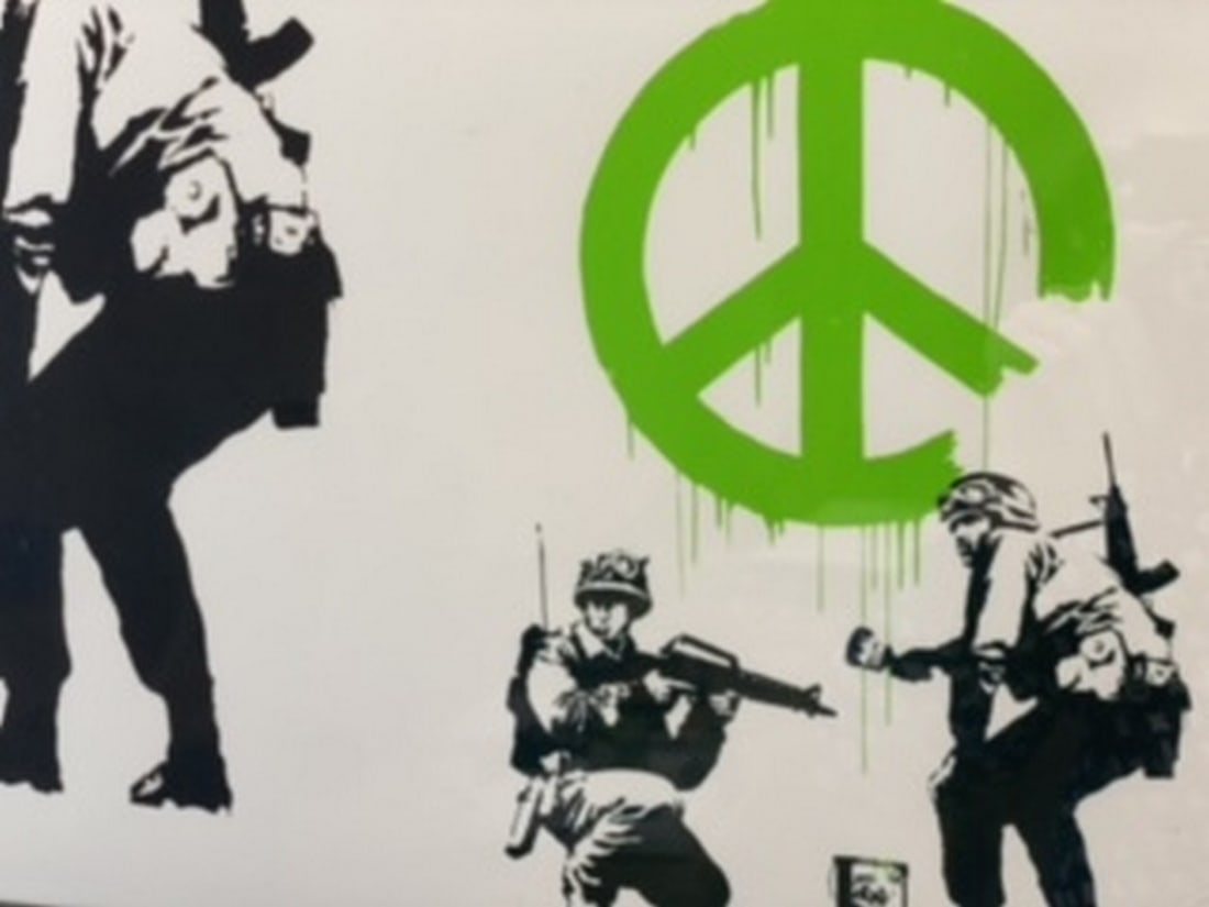 Banksy, In the manner of”, COA. Walled Off Hotel, Original, Limited Edition. Signed. Numbered. - 6