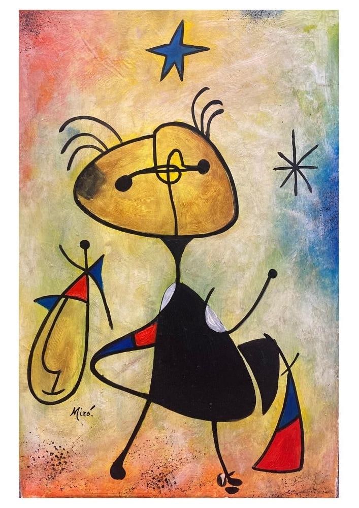 Joan Miro, Original Print, Limited Edition, Gallery Seal, Stamped,: Joan Miro, Original Print, Limited Edition, Gallery Seal, Stamped, Digital print on paper, Solid Finishing: Classic (300gsm) Limited Edition of 2500 Numbered and Stamped Sizes- 32 x 45cm</