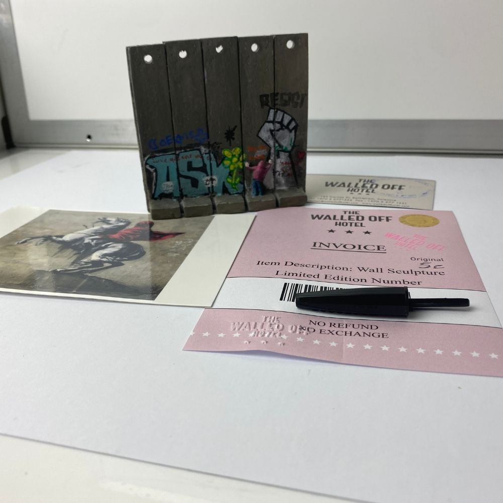 The Walled Off Hotel- Banksy, Wall Section, Original, Limited Edition, - 2