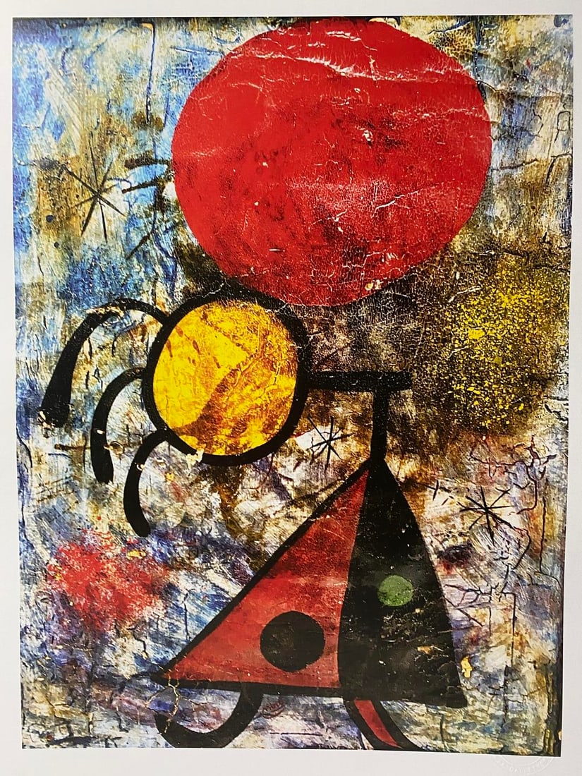 Joan Miro (After) Original Print, Limited Edition Print Plate Signed, - 2