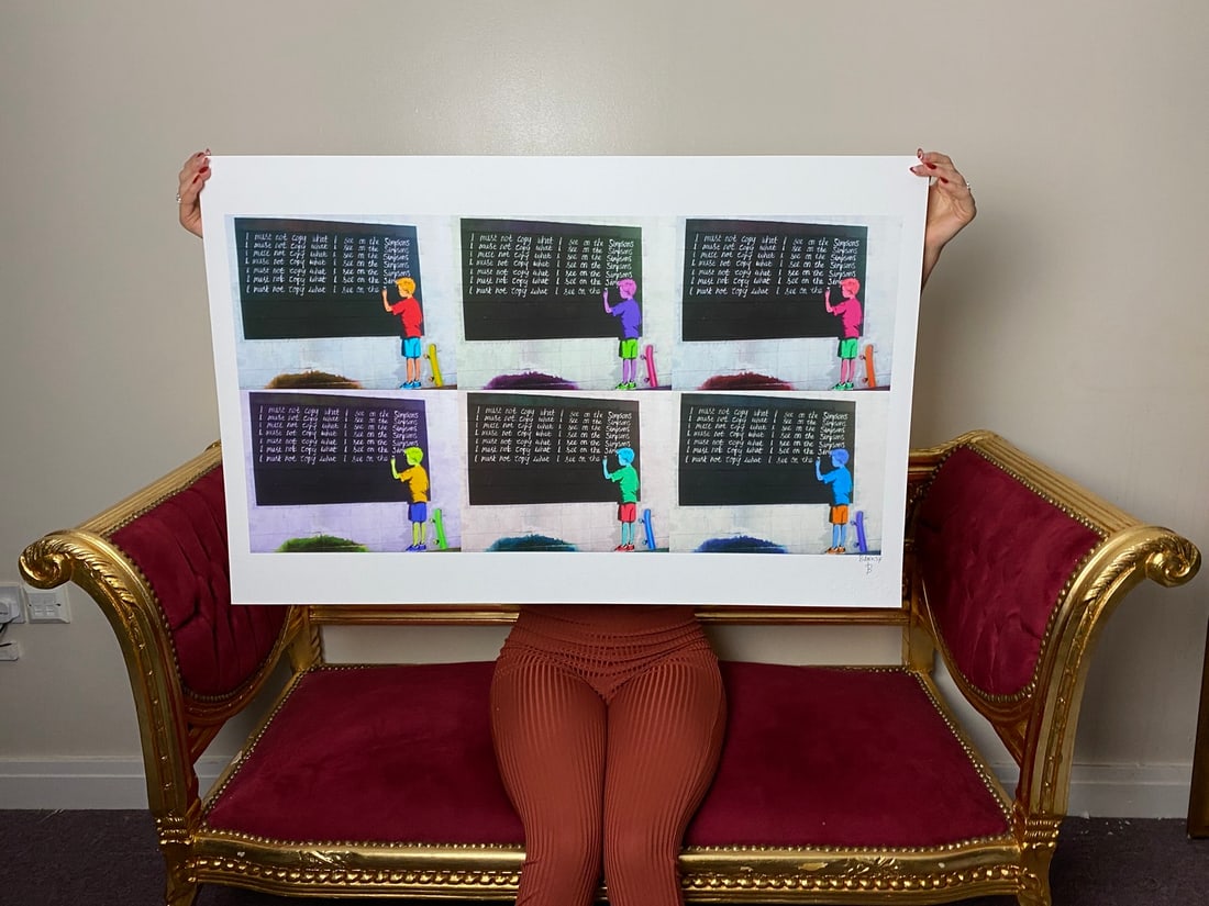 Banksy, In the manner of”, COA. Walled Off Hotel, Original, Limited Edition. Signed. Numbered, - 2