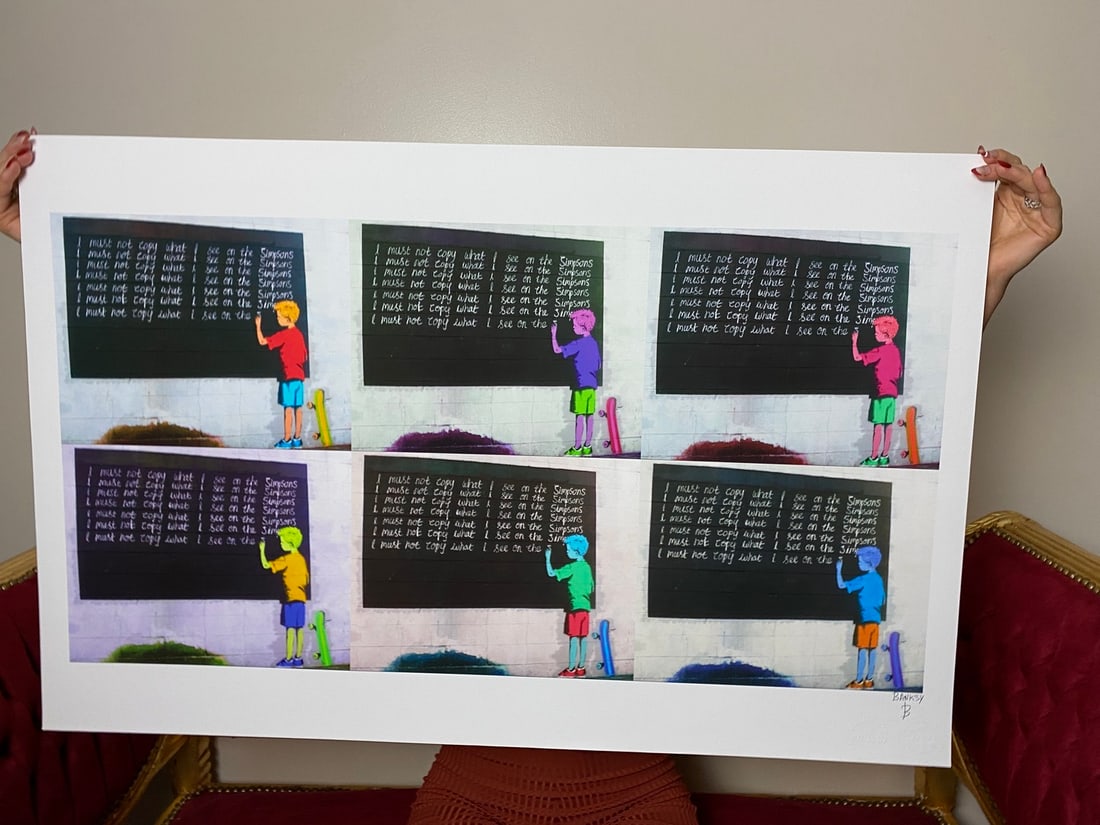 Banksy, In the manner of”, COA. Walled Off Hotel, Original, Limited Edition. Signed. Numbered, - 3