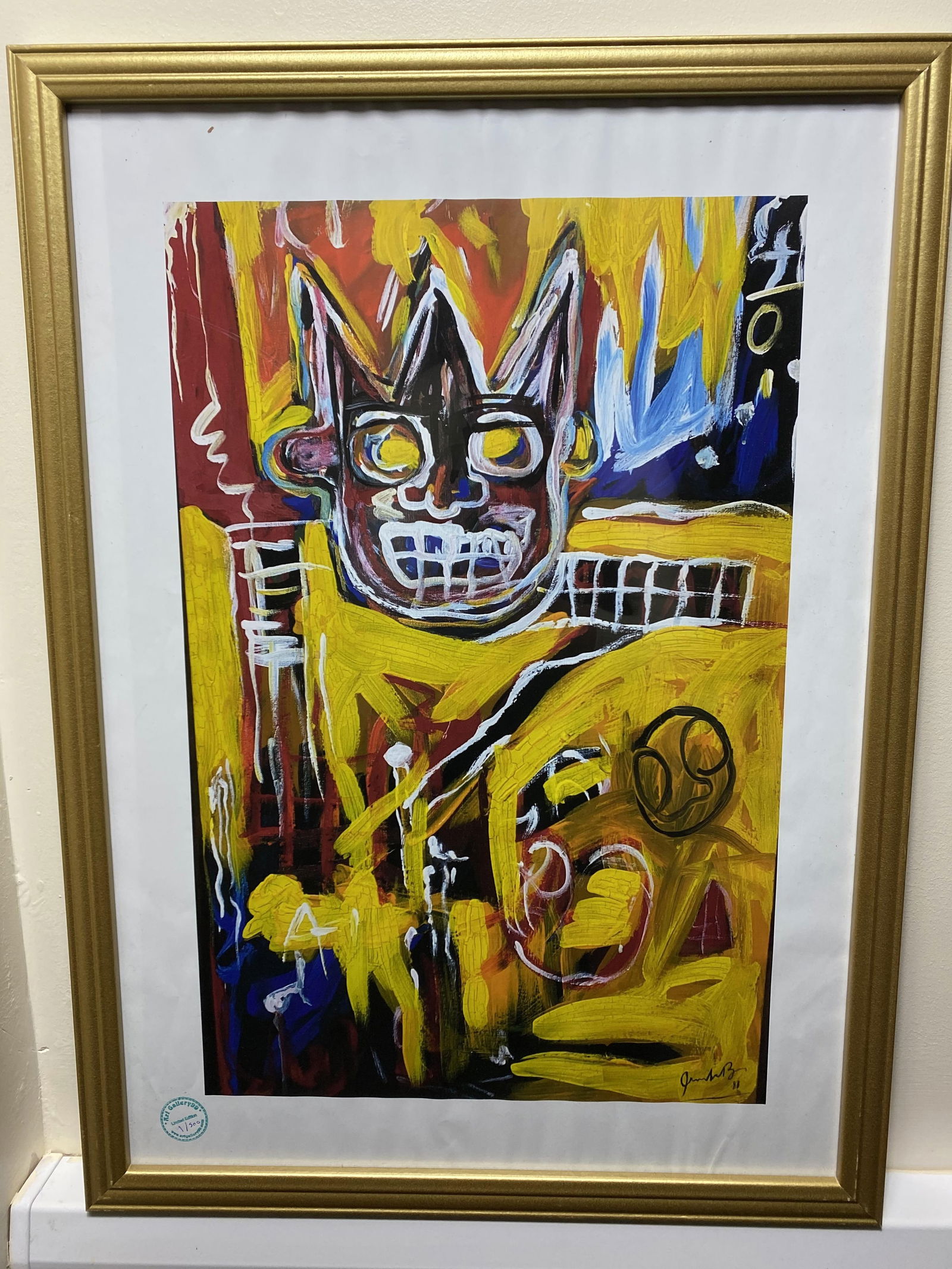 Jean-Michel Basquiat, Original lithograph, Limited Edition Plate Signed, (1 of 5)