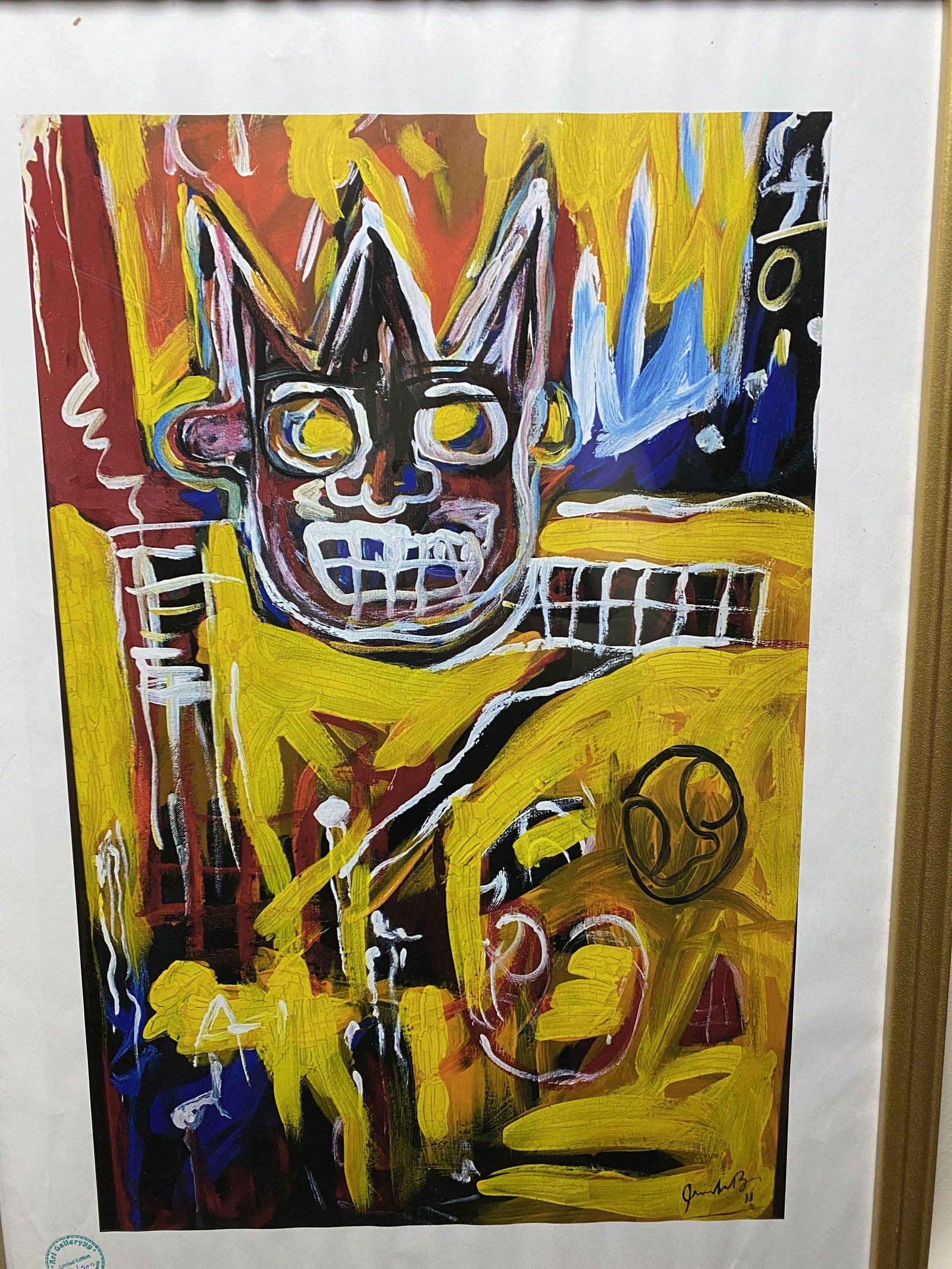 Jean-Michel Basquiat, Original lithograph, Limited Edition Plate Signed, - 2