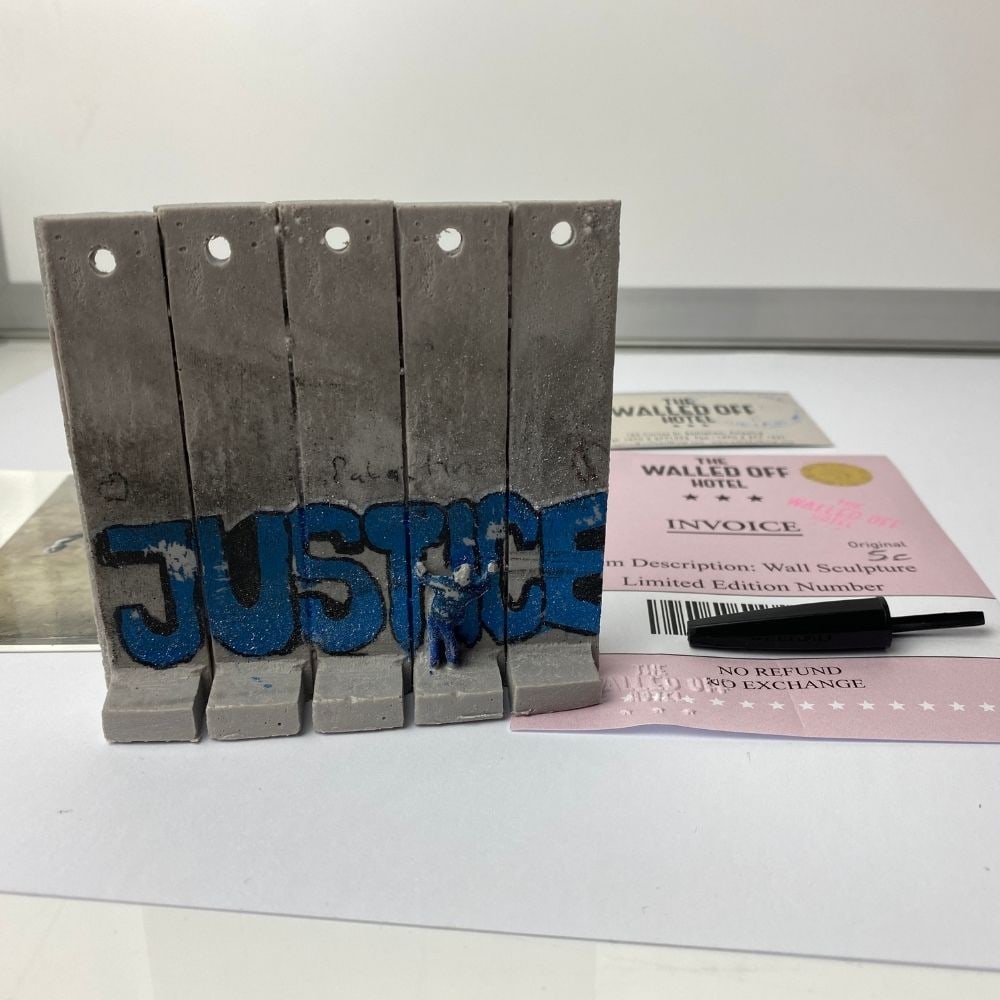 The Walled Off Hotel- Banksy, Wall Section, Original, Limited Edition, - 2