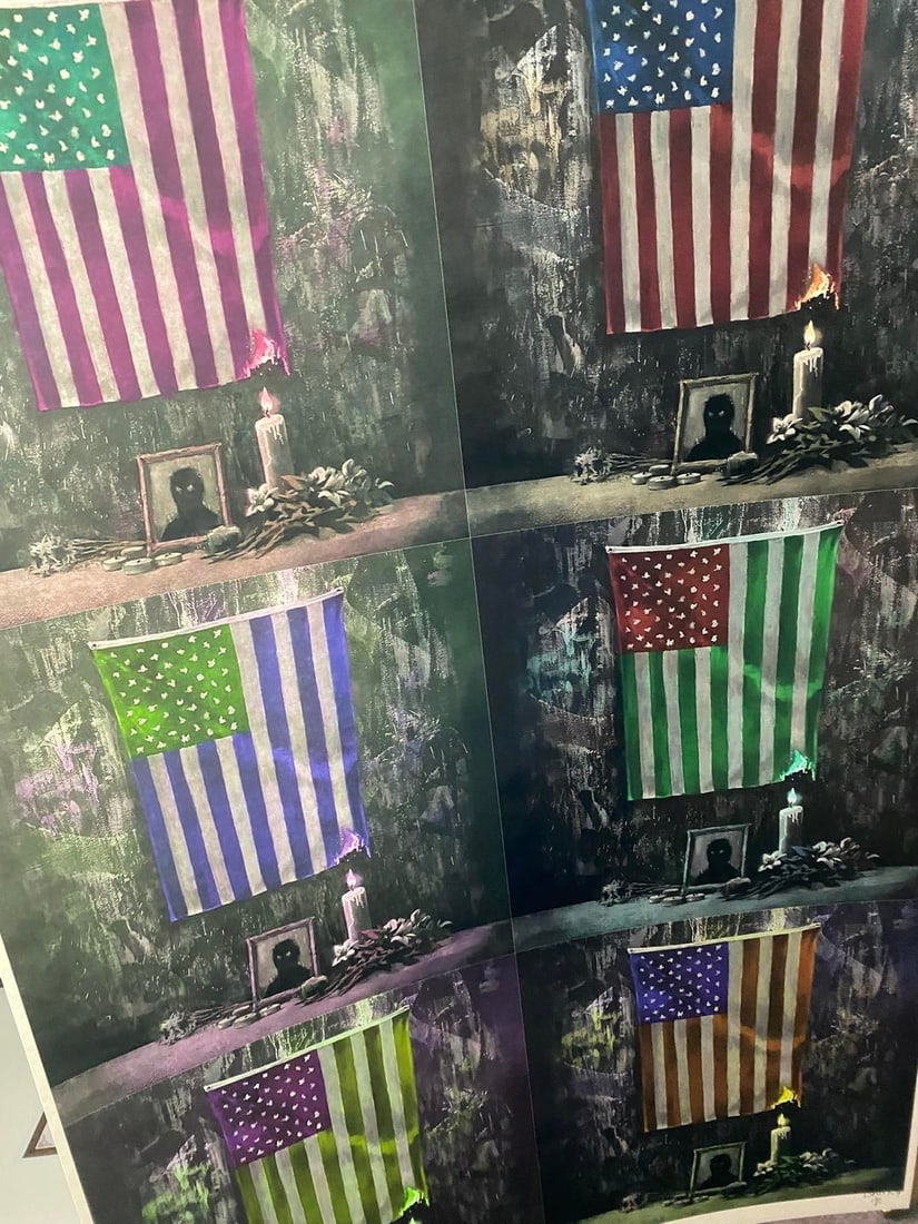 Banksy, In the manner of”, COA. Walled Off Hotel, Original, Limited Edition. Signed. Numbered - 3