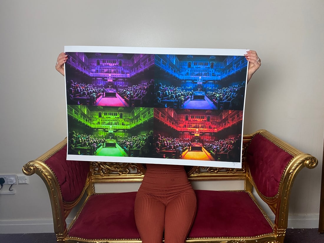 Banksy, In the manner of”, COA. Walled Off Hotel, Original, Limited Edition. Signed. Numbered. (1 of 6)