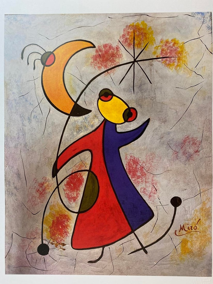 Joan Miro, Original Print, Limited Edition, Gallery Seal, Stamped, - 2