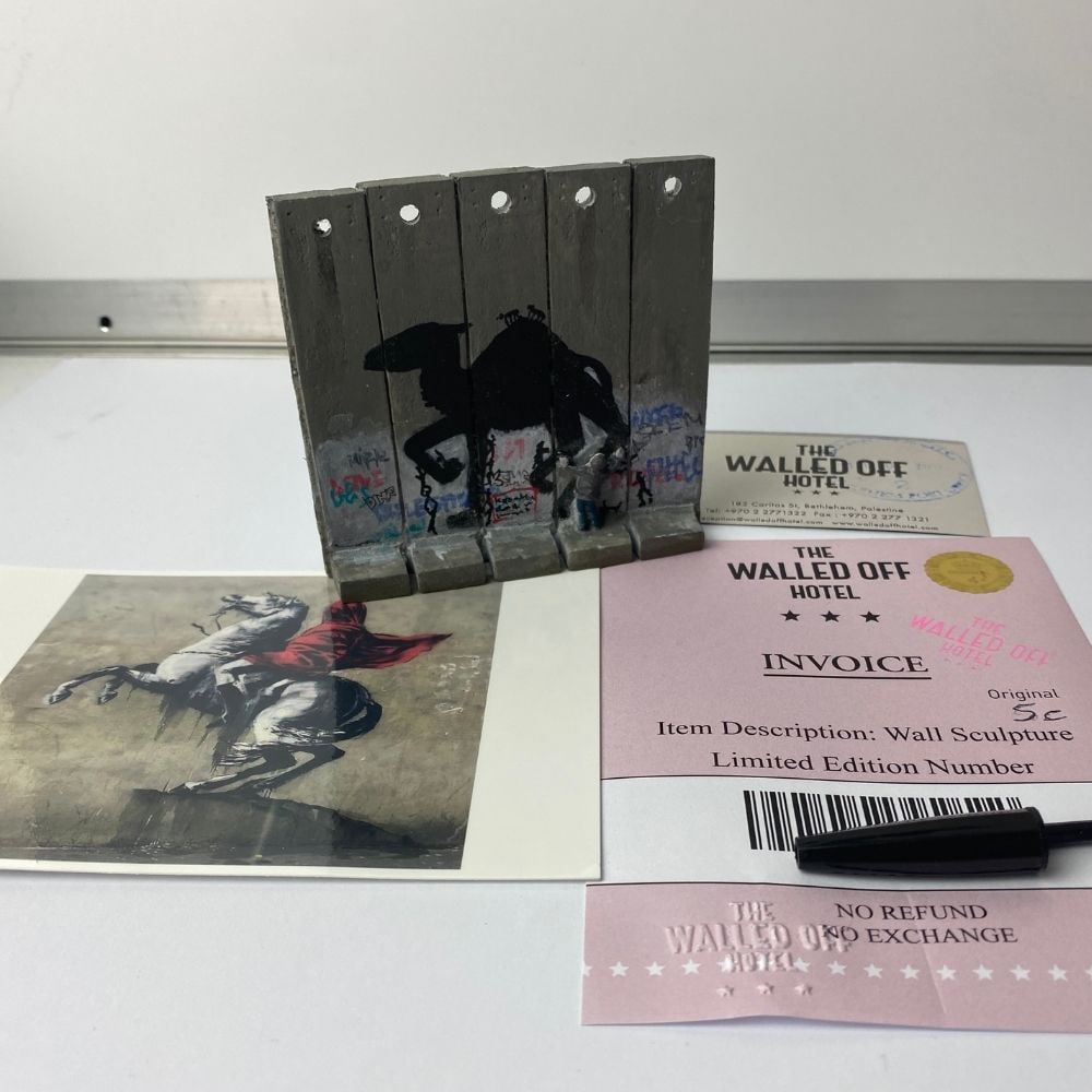 The Walled Off Hotel- Banksy, Wall Section, Original, Limited Edition, - 2