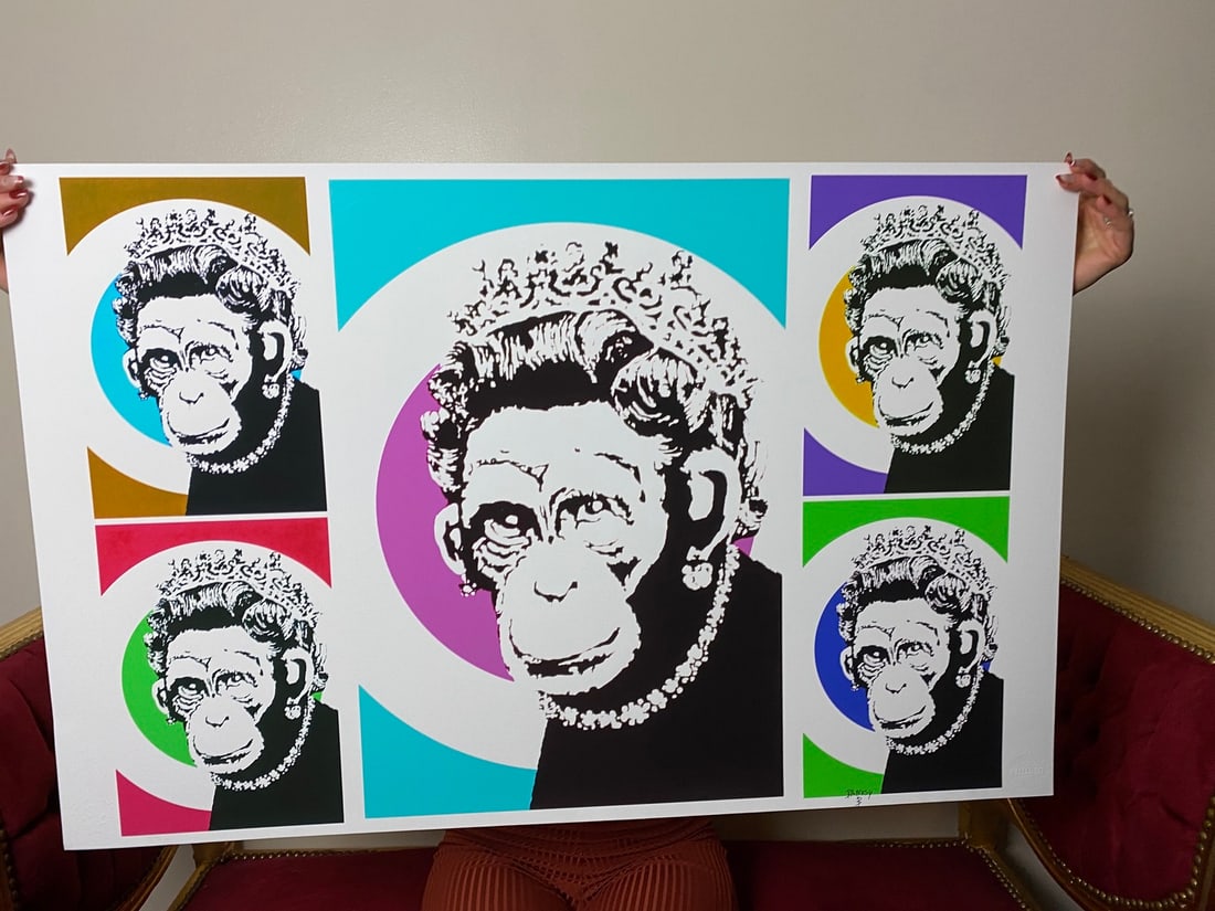 Banksy, In the manner of”, COA. Walled Off Hotel, Original, Limited Edition. Signed. Numbered - 2