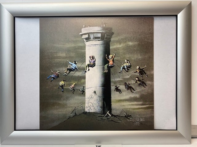 The Walled Off Hotel, Limited Edition, Original Print.: 2022 Walled Off Hotel Artist Print on paper, Solid Finishing: Classic (250 gsm gloss) Limited Edition of 3000 Numbered and Stamped / seal Sizes- 21cm X 21cm The Walled Off Hotel Invoice Printed and