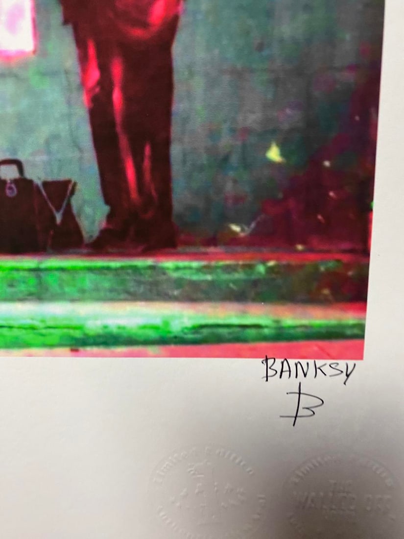 Banksy, In the manner of”, COA. Walled Off Hotel, Original, Limited Edition. Signed. Numbered - 3