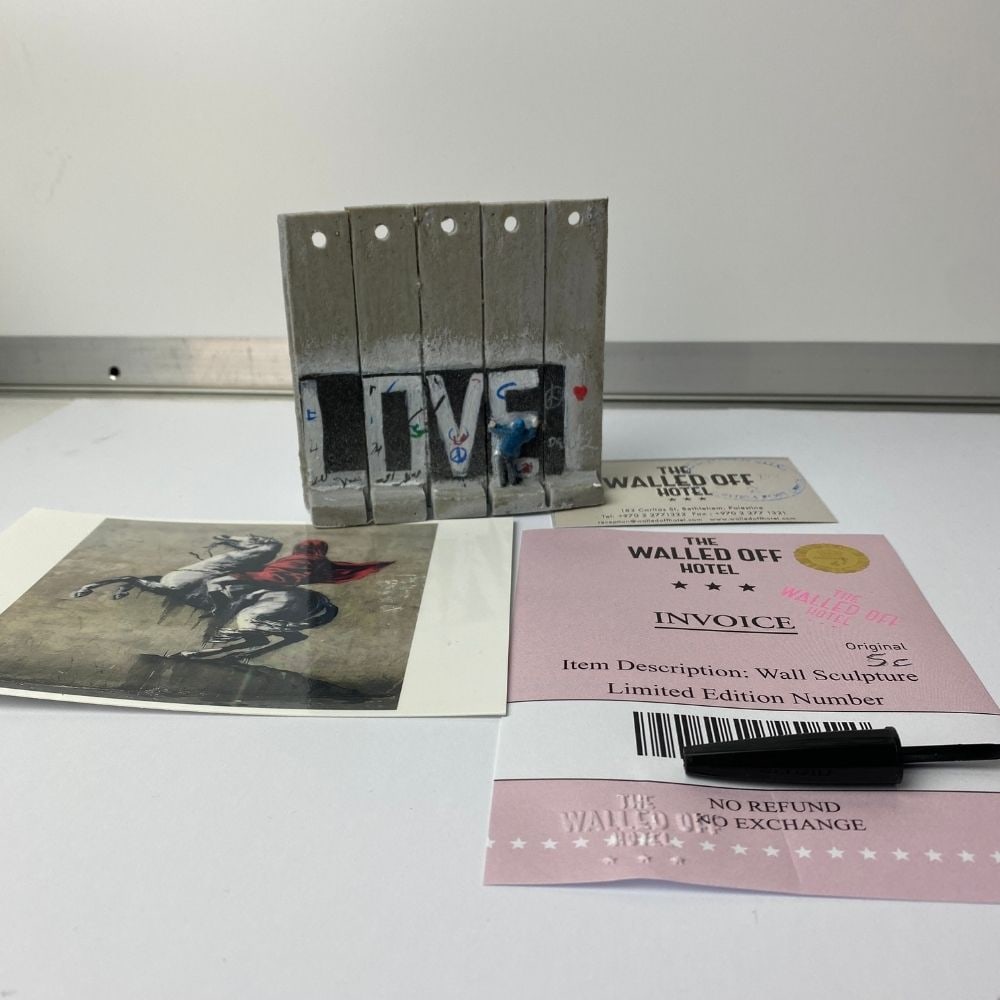 The Walled Off Hotel- Banksy, Wall Section, Original, Limited Edition, - 5