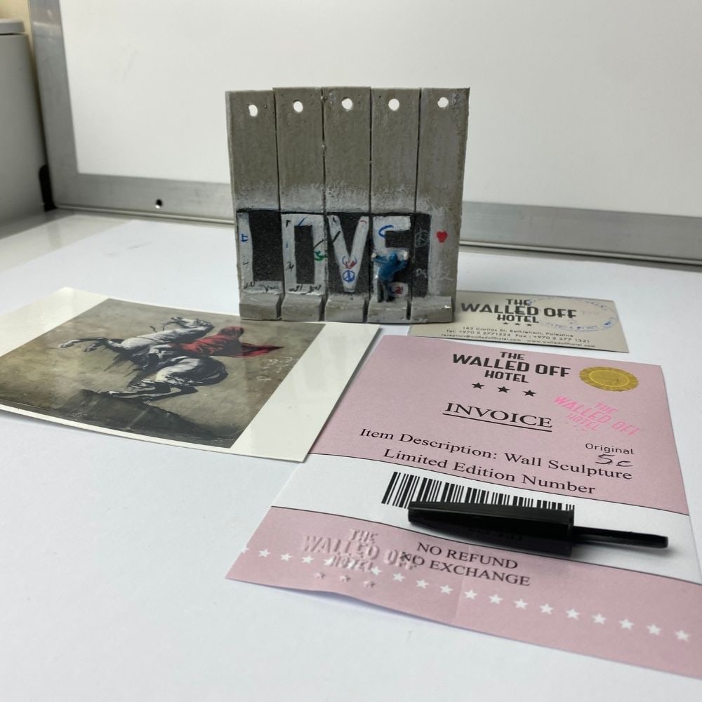 The Walled Off Hotel- Banksy, Wall Section, Original, Limited Edition, - 7