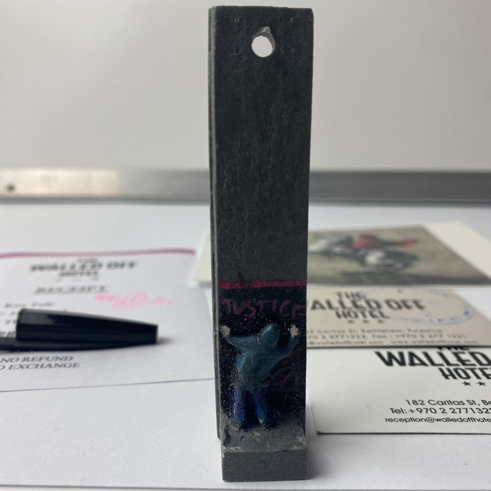 The Walled Off Hotel, Banksy, key Fob Sculpture. Original, Limited Edition, - 4