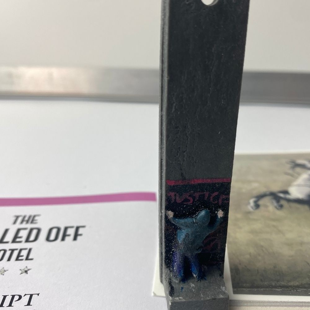 The Walled Off Hotel, Banksy, key Fob Sculpture. Original, Limited Edition, - 8