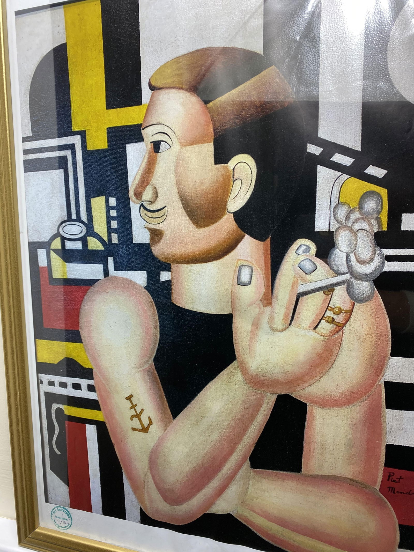 Piet Mondrian, Original Poster,Gallery99 Limited Edition Plate Signed, - 2