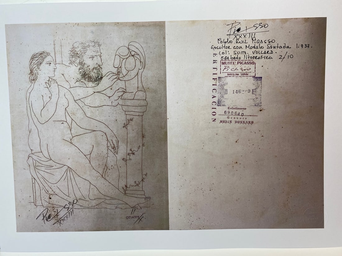 Pablo Picasso, Original Print, Limited Edition, Gallery Seal, Stamped, (1 of 8)