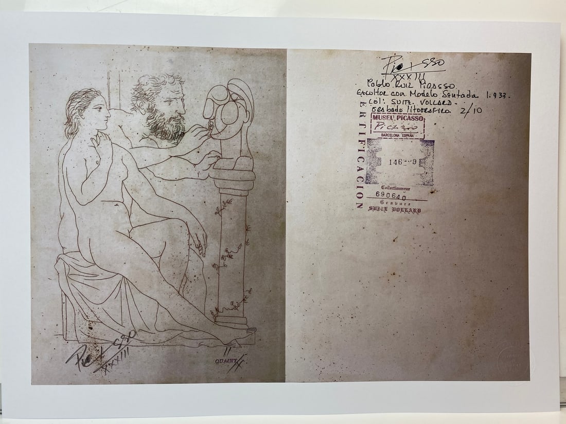 Pablo Picasso, Original Print, Limited Edition, Gallery Seal, Stamped, - 2