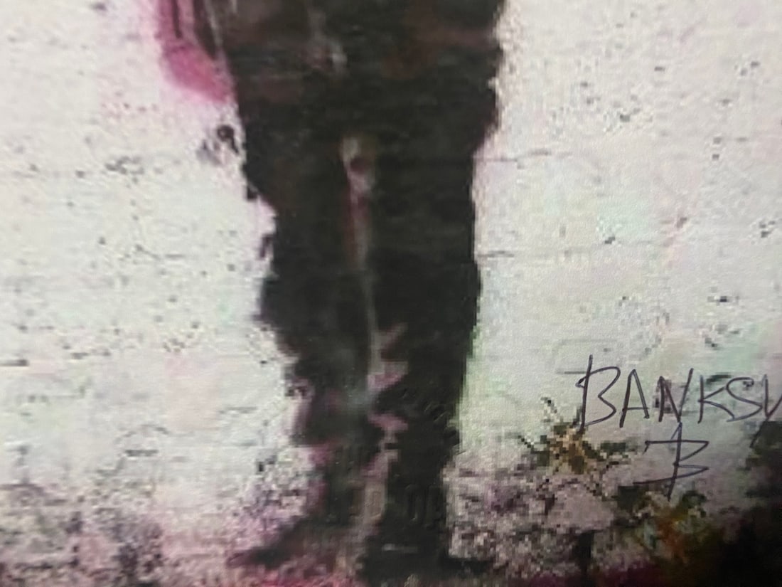 Banksy, In the manner of”, COA. Walled Off Hotel, Original, Limited Edition. Signed. Numbered. - 2