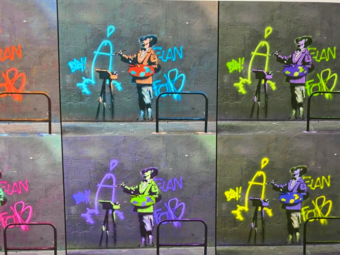 Banksy, In the manner of”, COA. Walled Off Hotel, Original, Limited Edition. Signed. Numbered - 2