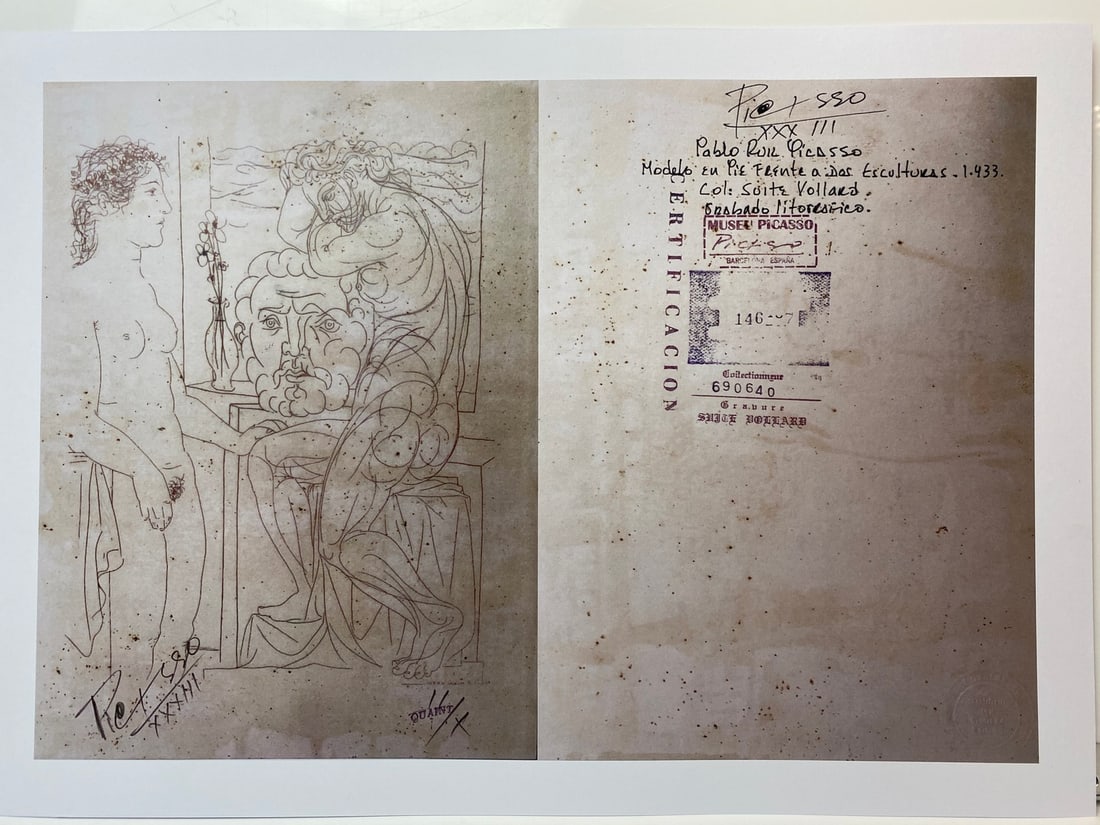 Pablo Picasso, Original Print, Limited Edition, Gallery Seal, Stamped, (1 of 9)