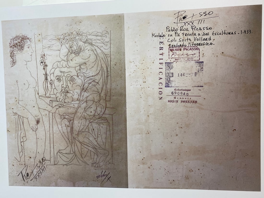 Pablo Picasso, Original Print, Limited Edition, Gallery Seal, Stamped, - 2