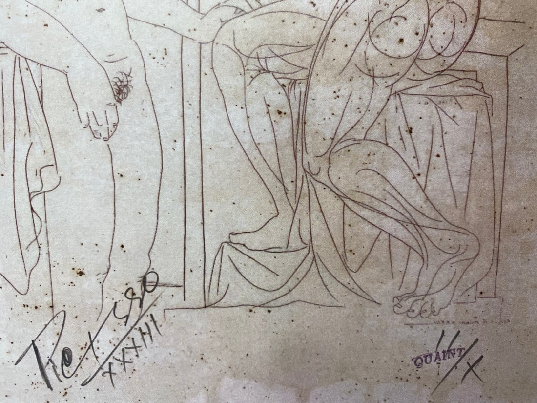 Pablo Picasso, Original Print, Limited Edition, Gallery Seal, Stamped, - 4