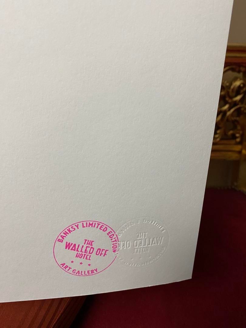 Banksy, In the manner of”, Walled Off Hotel, COA, Original, Limited Edition. Signed. Numbered - 9