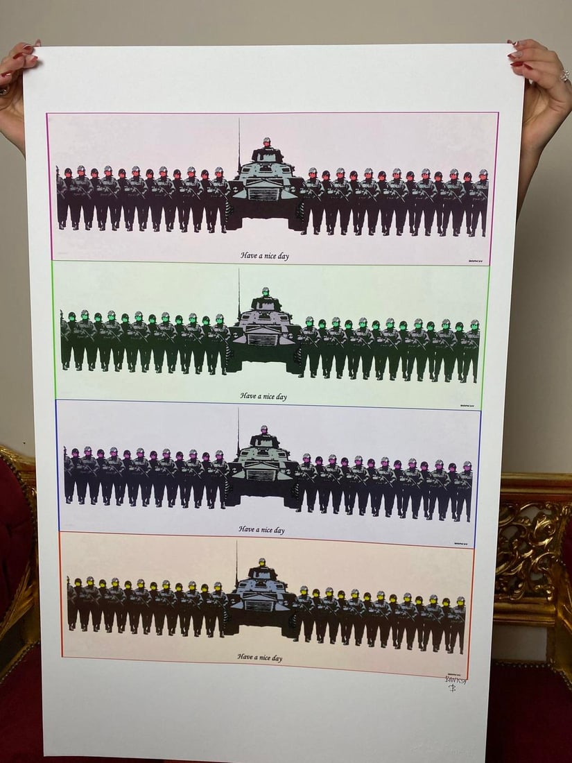 Banksy, In the manner of”, Walled Off Hotel, COA, Original, Limited Edition. Signed. Numbered - 2