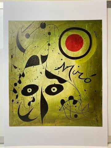 Joan Miro, Original Print, Limited Edition, Gallery Seal, Stamped,: Joan Miro, Original Print, Limited Edition, Gallery Seal, Stamped, Digital print on paper, Solid Finishing: Classic (300gsm) Limited Edition of 2500 Numbered and Stamped Sizes- 32 x 45cm Ar