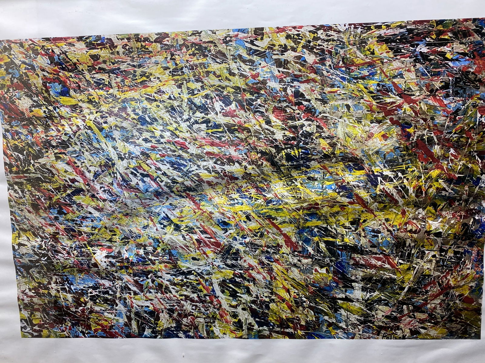 Jackson Pollock, (After )Original Poster,Gallery99 Limited Edition Plate Signed, - 2